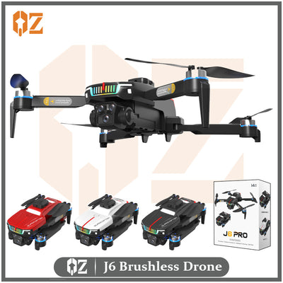J6 drone - brushless, obstacle avoidance, lighting, quadcopter, optical flow, hd aerial photography, long-endurance remote control aircraft toy