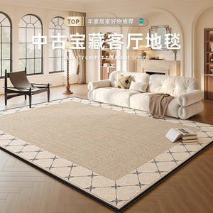 Distributed carpet living room no-wash and wipeable new style medieval style waterproof floor mat bedside bedroom room no maintenance