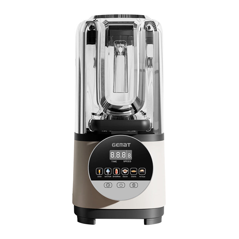 Smoothie machine commercial with cover mixer soft sound wall breaker pure copper motor sound insulation cover automatic household mute