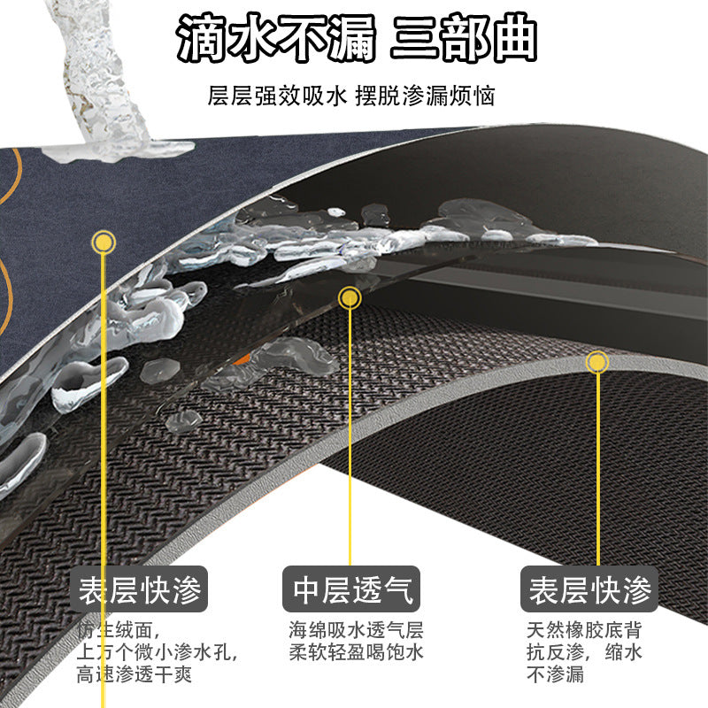 Soft diatom mud floor mat, bathroom bathroom door, water-absorbing non-slip foot pad, household door mat, toilet foot pad