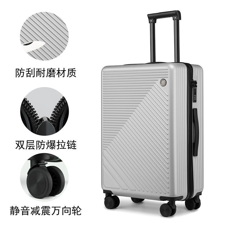 Suitcase real business trolley case 20 inch large capacity silent universal wheel going out suitcase gift boarding case