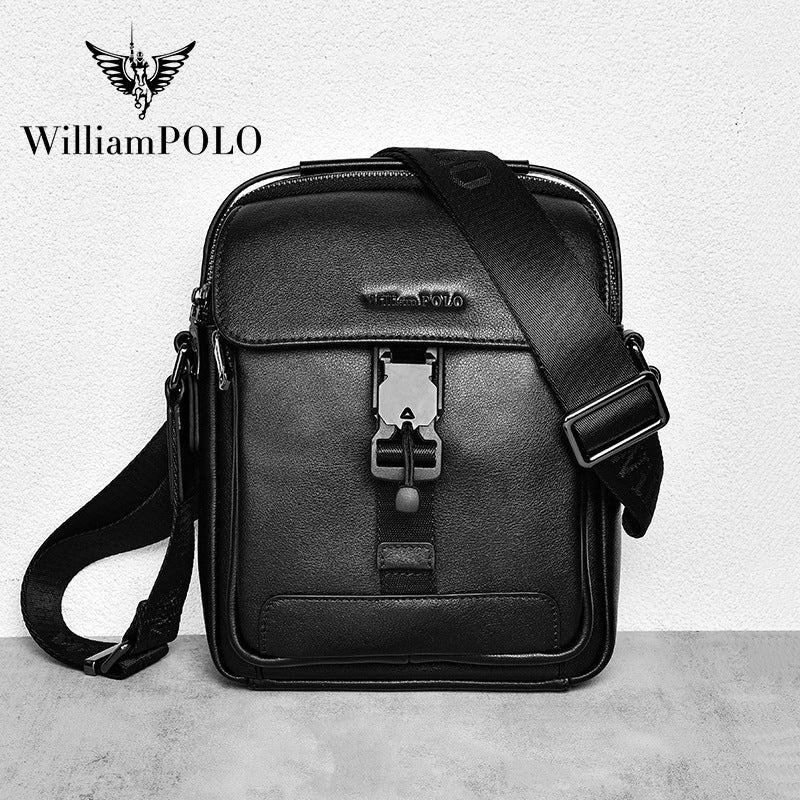 Emperor Paul genuine casual men's bag new horizontal messenger bag youth leather shoulder bag fashion small satchel