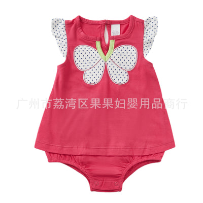 Export children's clothing baby clothes sleeveless butt wrap baby girl one-piece romper newborn vest butt wrap skirt