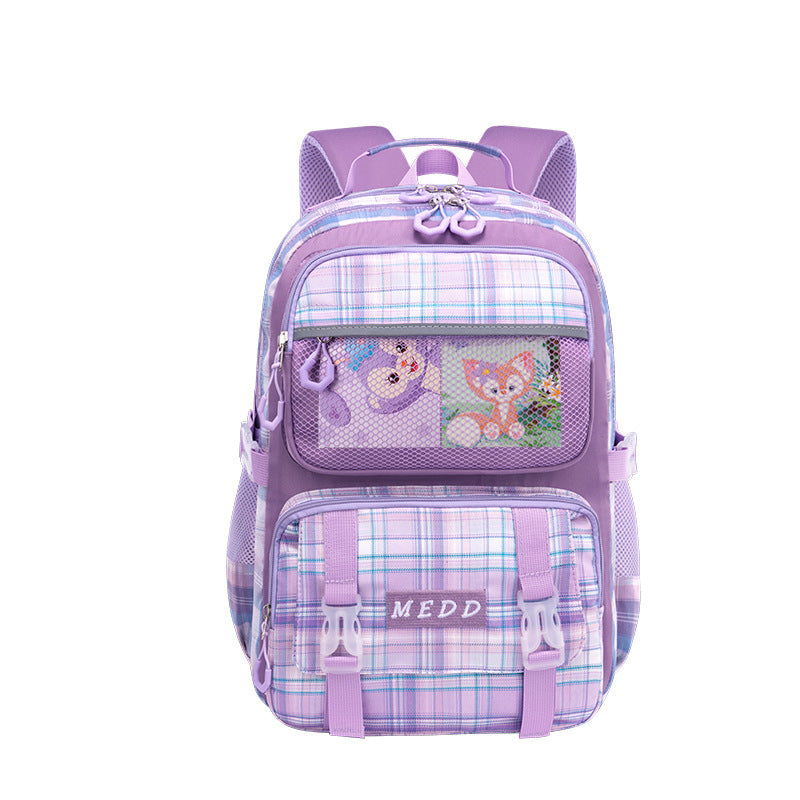 New primary school schoolbag female cute, lightweight, spine protection, large-capacity children's backpack wholesale for grades 1-6