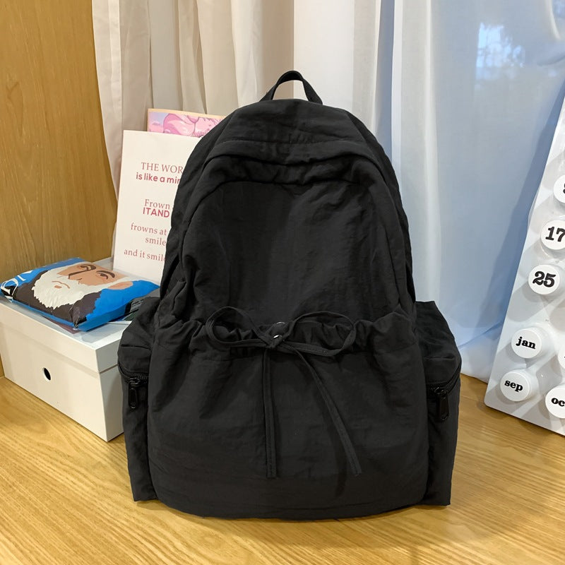 New trendy junior high school student schoolbag fashionable versatile small fresh backpack large capacity commuter travel backpack