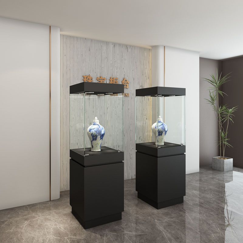Jewelry Exhibition Counter Museum Glass Display Cabinet Jade Cultural Relics Display Stand Commercial Sample Display Cabinet