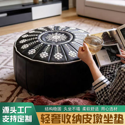 Accessible luxury futon storage stool shoe changing stool living room home storage box clothes doll storage bag sofa ottoman manufacturer