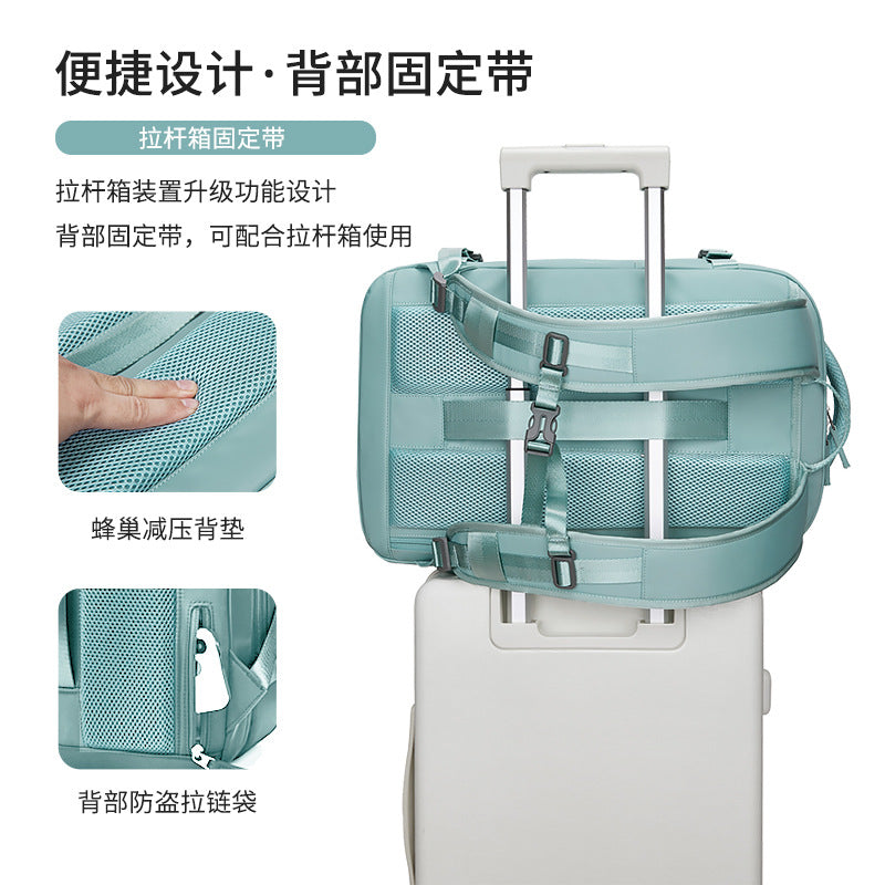 New travel backpack women's backpack lightweight large capacity wet and dry separation travel scalable backpack men