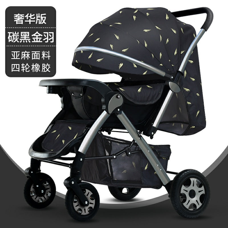 OEM custom high landscape stroller can sit and lie down lightweight folding baby umbrella cart four-wheel stroller stroller