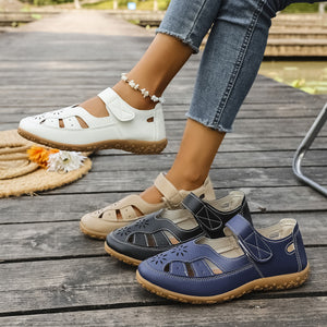 plus size casual hollow-out sandals for women, summer new arrival, bestseller, solid color flat sandals for women