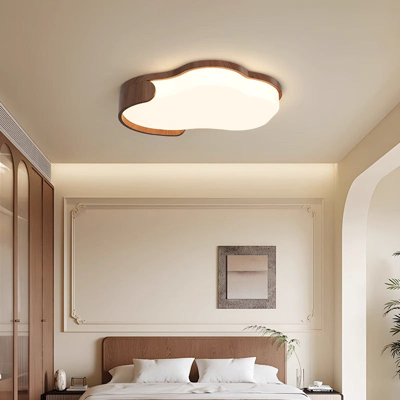 Medieval Cream Wind Living Room Light Eye Protection Cloud Ceiling Light Wabi Silent Wind Bedroom Zhongshan Lighting Whole House 2025 New