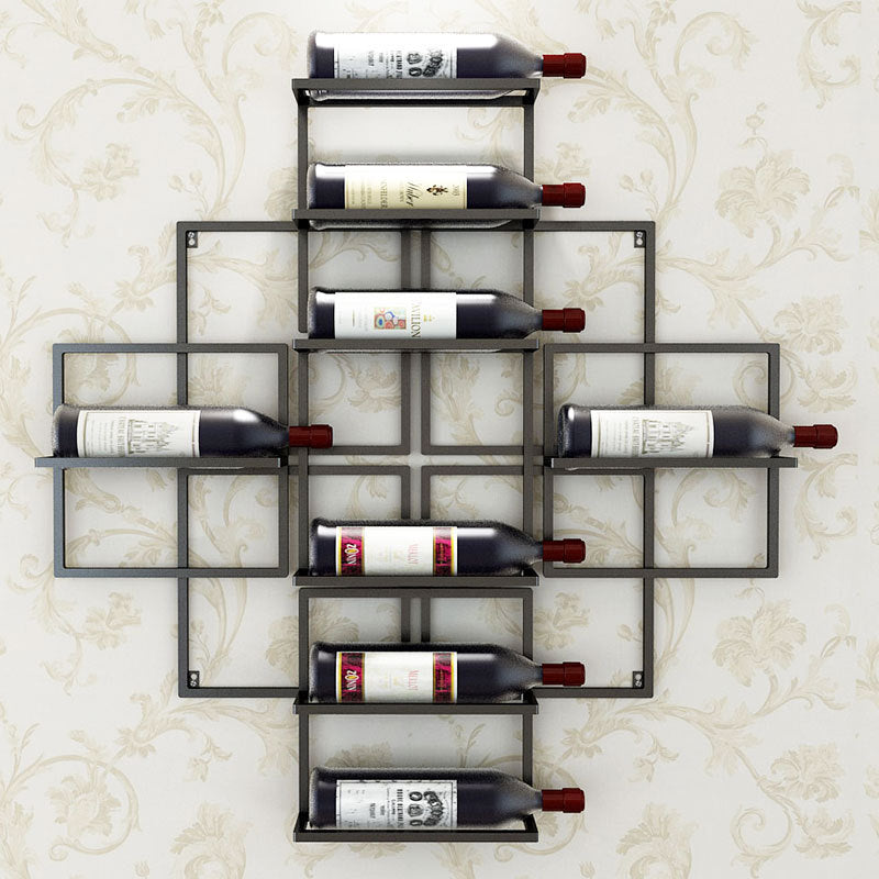 Bar wall red wine rack wall hanging creative wine cabinet hanging modern winery grape wine rack wrought iron display stand