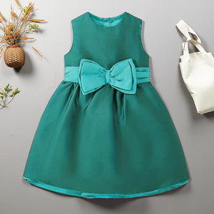 Original overstock: mamapapas - premium british brand - baby & toddler dress, princess style, summer bow detail, green
