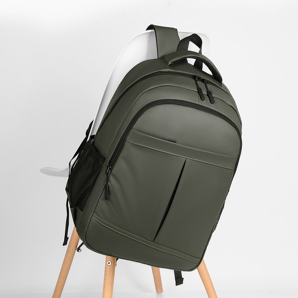 New simple sports backpack fashionable large capacity college student schoolbag business commute leisure double back