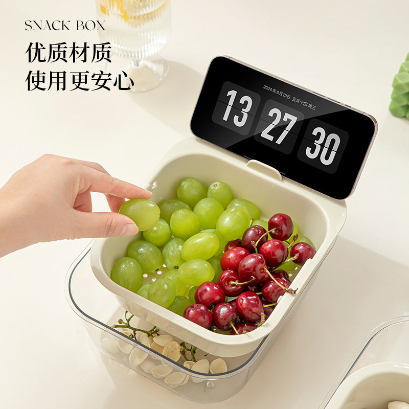 Retractable fruit plate, living room tea table, snacks, candy, fruit sub-plate, candy box, melon seeds, dried fruit storage box, household use