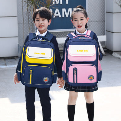 New authentic little yellow duck backpack - elementary school backpack for grades 1-6 - lightweight, spine-protecting, minimalist kids' backpack
