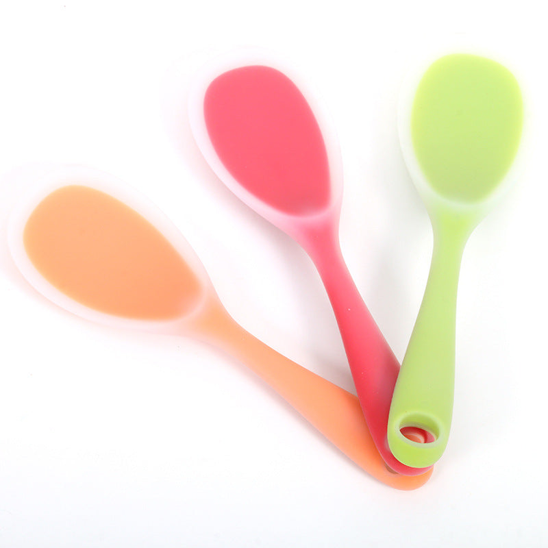 Cross-border non-stick rice scoop food grade rice soup spoon high temperature resistant silicone rice spoon household cooking kitchen utensils anti-scalding