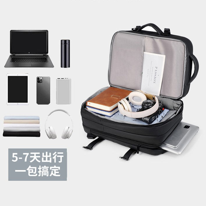 Cross-border fashion travel backpack Men's business 17-inch computer backpack Large capacity commuting high-end men's backpack