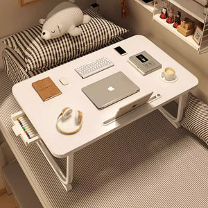 Foldable bed desk computer table - dorm room essential - student study table - floor-sitting small table - new small table