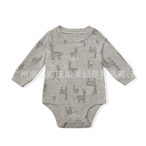Export original baby clothes waffle grids infant baby clothes boy triangle khaki newborn bottom clothes