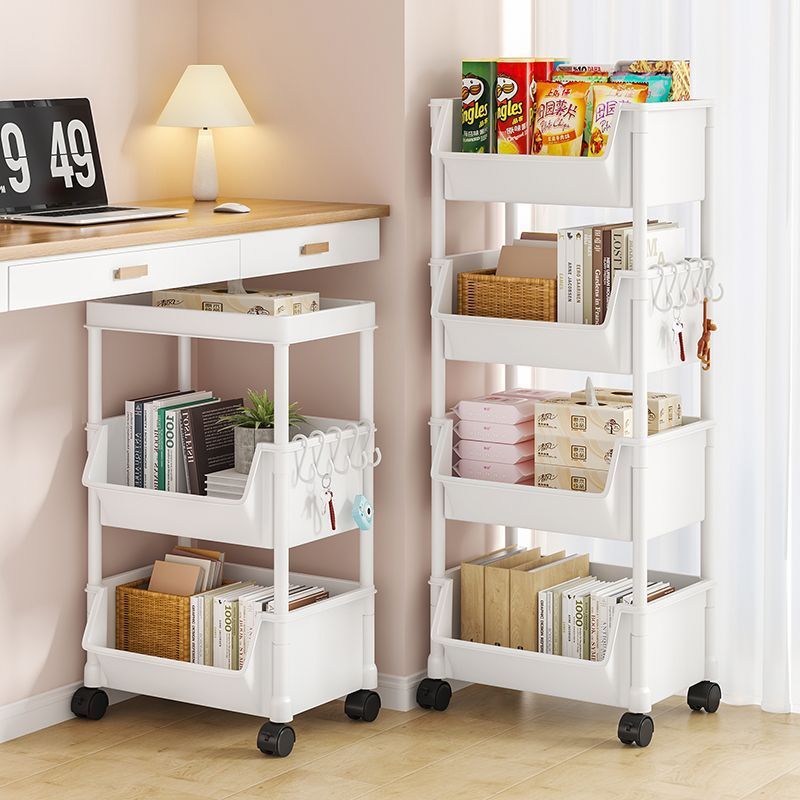 Removable bookshelf Shelf Children's toys Snack storage rack Multi-layer household trolley Floor-to-ceiling simple bookcase