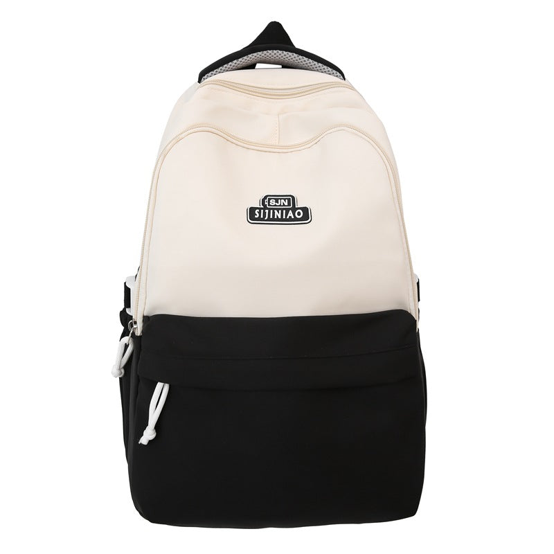 New schoolbag women's Korean version backpack campus style junior high school high school student schoolbag women's simple large-capacity backpack