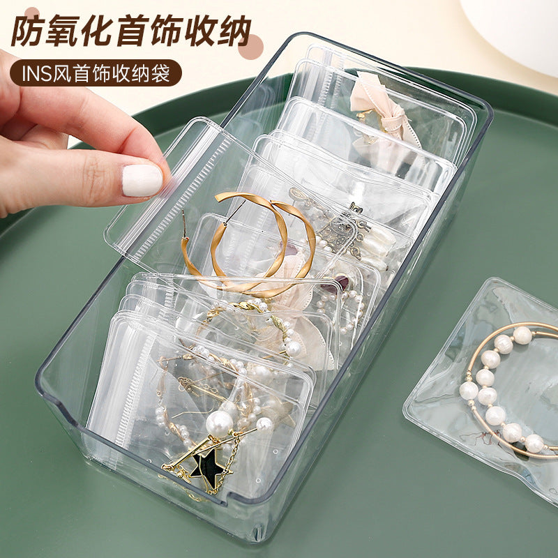 PVC transparent jewelry sealed bag, earrings jewelry storage bag, jewelry self-sealing bag, packaging bag manufacturer wholesale