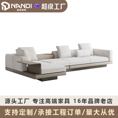 Minimalist high-end custom connolly sofa set: modern minimalist cotton linen fabric sofa combination for foshan living rooms