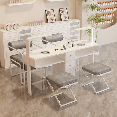 Widened 45cm nail table and chair set - special offer! economical single/double, light luxury, multi-functional, odorless, carbon steel with baked enamel finish