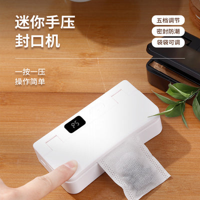 2-in-1 portable mini sealer - heat sealer for snack bags & plastic bags - small, home use sealing device