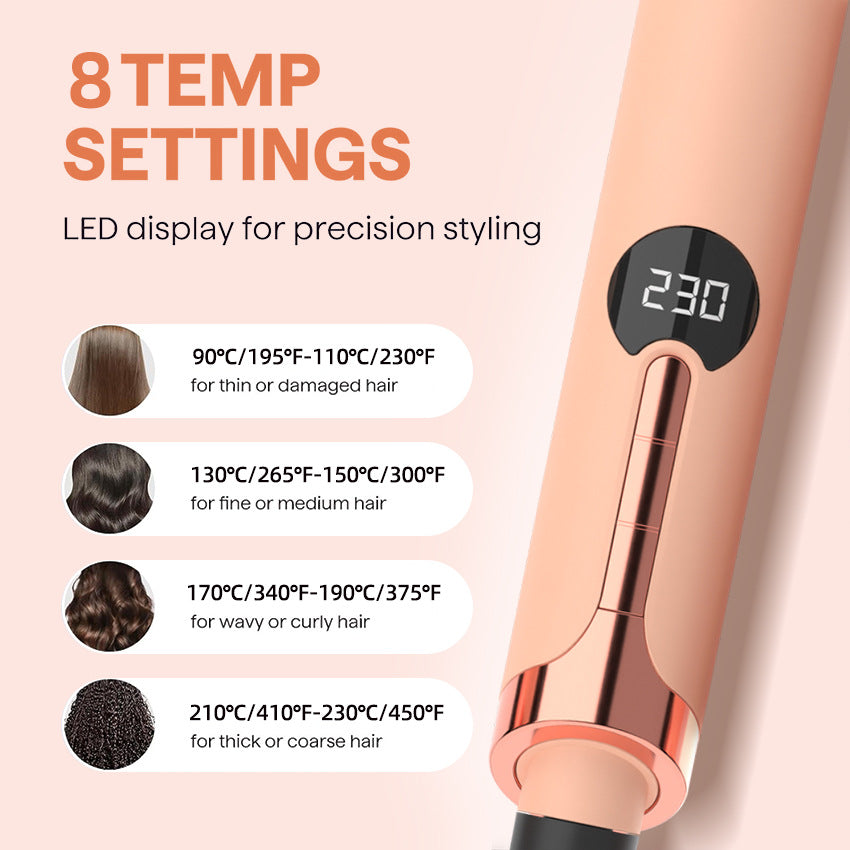 Cross-border new curling iron styling comb, negative ion hair straightener, three-in-one multi-functional dual-purpose curling iron, electric heating comb