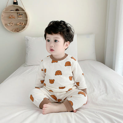 Baby heattechintimatesbaby clothes quilted high waist belly protection autumn clothes long johns outwearthickenedkidsfall and wintersuit