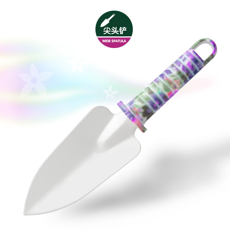 Purple Printed Garden Tools Ten-piece Garden Plastic Box Set Gardening Shovel Set Affordable Garden Tool Scissors
