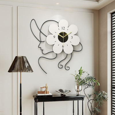 Instagrammable living room clock - 2025 new silent art wall clock - no drilling required - creative minimalist luxury decorative wall clock