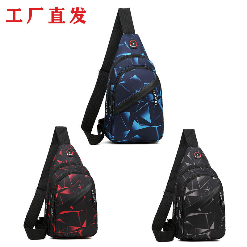 Breast bag men ins new fashion Korean version messenger bag light outdoor sports leisure couple backpack shoulder bag tide