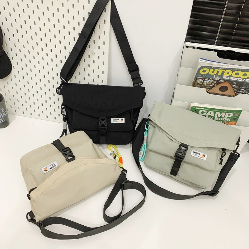 Crossbody bag 2024 new men's trendy brand functional tooling style fanny pack women's fashion sports shoulder large-capacity cycling bag