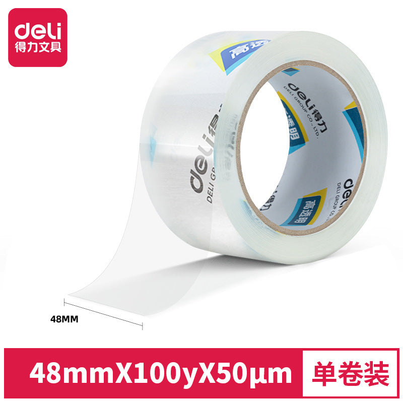 Deli 30248 sealing tape 48mm * 100y scotch tape sealing tape packing wide tape tape wholesale