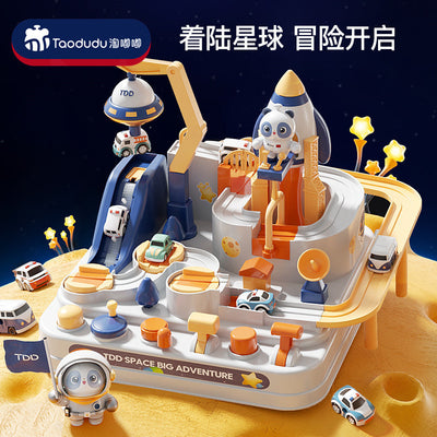 Kids' car stunt space adventure educational toy track inertia train - gift for boys and girls - cross-border