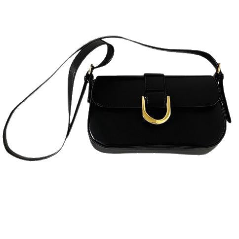 European and American business elite baguette bag 2025 summer high sense Internet celebrities with the same crossbody armpit bag PU leather shoulder bag