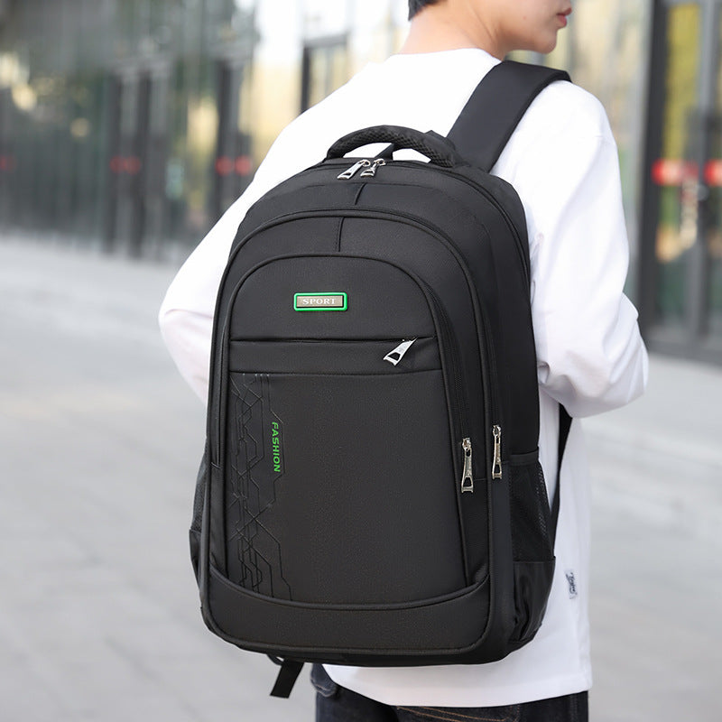 New business backpack simple outdoor leisure versatile men's large-capacity middle school student schoolbag computer travel bag