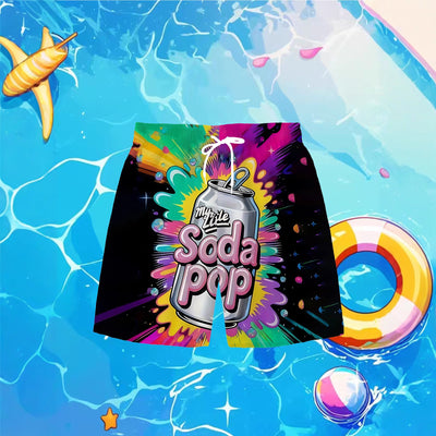 Boys' beach shorts and swim trunks for older kids, perfect for casual summer fun.