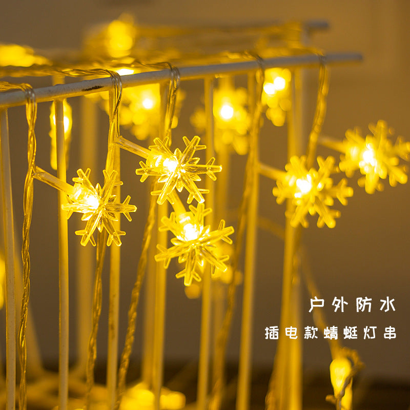 Wholesale Snowflake Light String Gypsy Flash Light Christmas Decoration LED Light String Wedding Festival Small Lantern String Light