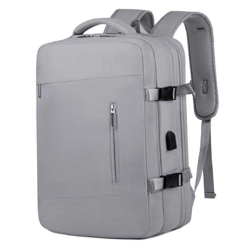 New multi-functional schoolbag, simple and fashionable scalable backpack, wear-resistant large-capacity luggage for business trips