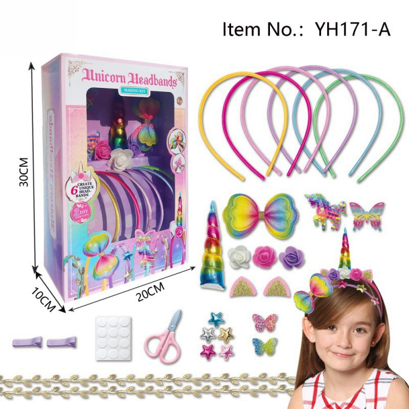 Cross-border export DIY assembly headband girl handmade design children play house toy gift
