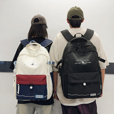 Backpack girl's friend: fresh, japanese-style school backpack - large capacity, cute color block design for middle and high school students