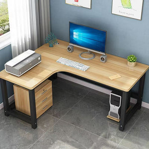 Minimalist modern corner computer desk, l-shaped study table for home, simple bedroom desk, corner desk for study room
