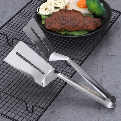 Factory direct supply of stainless steel thickened steak tongs, barbecue tongs, kitchen household food tongs, pancake tongs, barbecue tongs