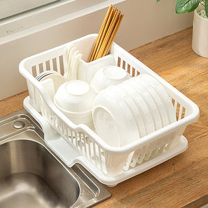 Drain rack, kitchen dish storage rack, sink tableware storage rack, for home countertop cupboard, bowl and chopstick storage box