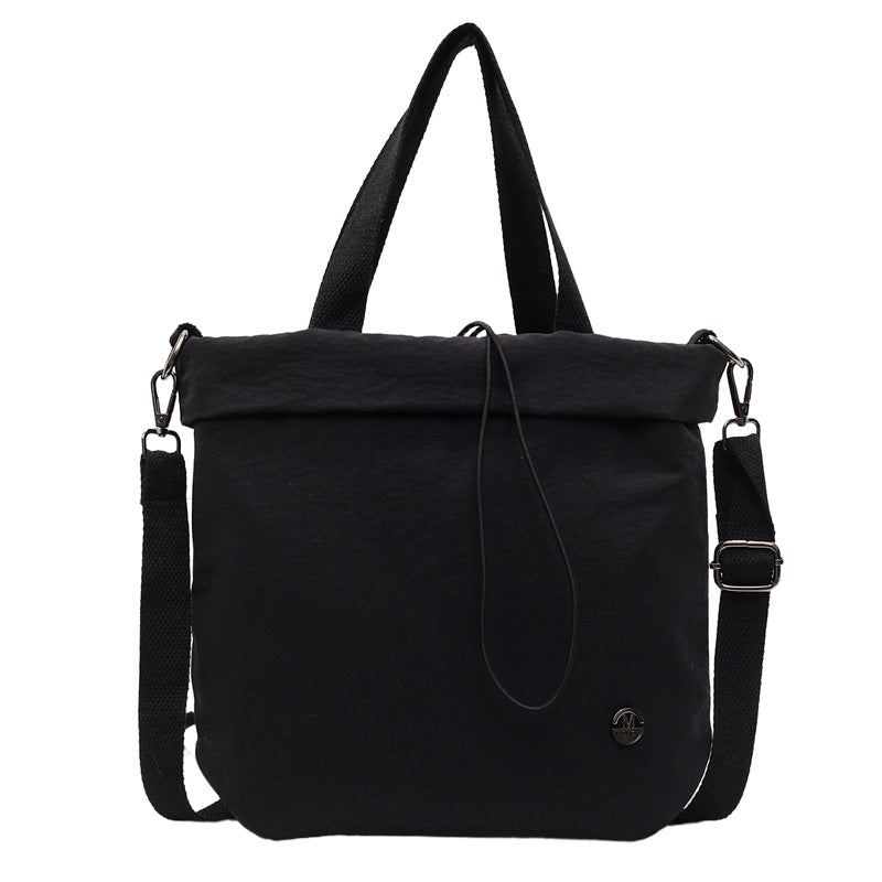 Casual bag women's 2025 new nylon drawstring bundle shoulder bag fitness yoga messenger bag commuter tote bag