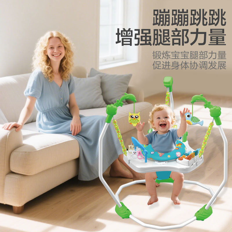 Cross-border Baby Multifunctional Jumping Chair Children's Music Lighting Jumping Chair Fitness Chair Seat Swing Chair Game Table